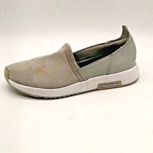 Reebok Sneakers Womens Gray 7 Walking Shoe Slip On Loafer Comfort‎ Stretch